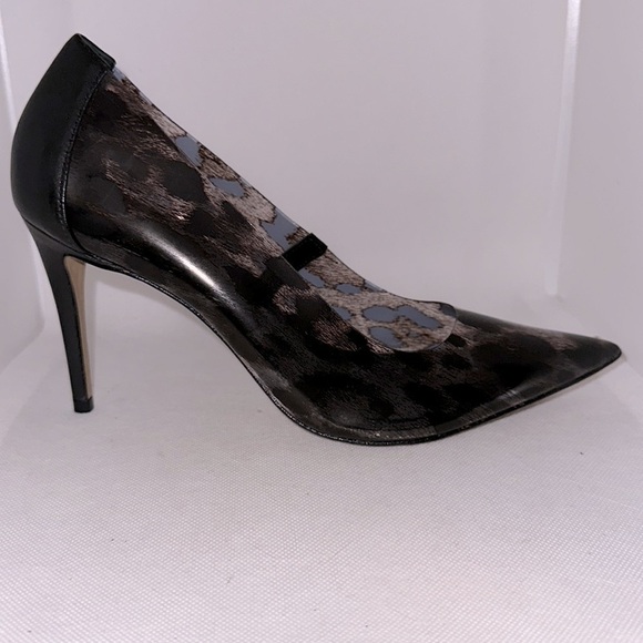 VINCE CAMUTO Anessta Clear Animal Leopard Print Heels Size 8.5M - EUC - Picture 8 of 11